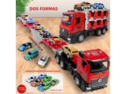 (vermelho) Caminhão De Transporte Dobrável Infantil Com Esteira, Brinquedo De Liga Metálica, Mini Carro De Metal Fundido