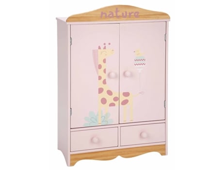 Armario Nature 40x20,50x61 2 Cajones Muãecas Arias (5 Perchas)