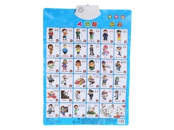 2026 Cartaz de Ocupações de Familiares para Crianças Brinquedo Educativo de Aprendizagem Infantil Azul