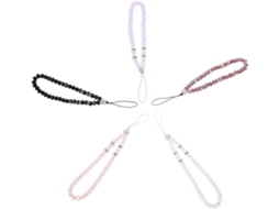 Pingente para Celular em Estilo Boêmio com Contas de Cristal Artificial, Cordão Leve e Portátil. SFUSHOS