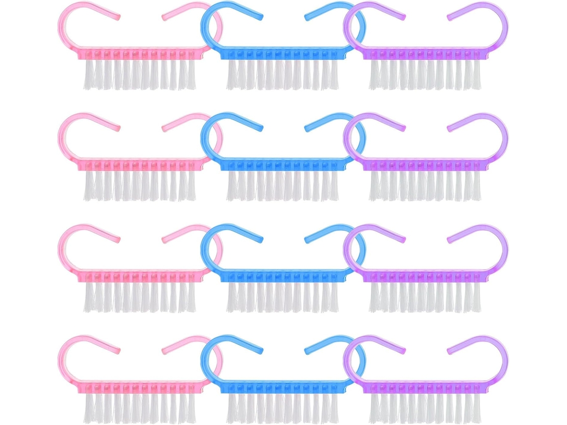 Conjunto de 30 pinças de unha em plástico PP, ferramentas portáteis e fáceis de usar para nail art.
