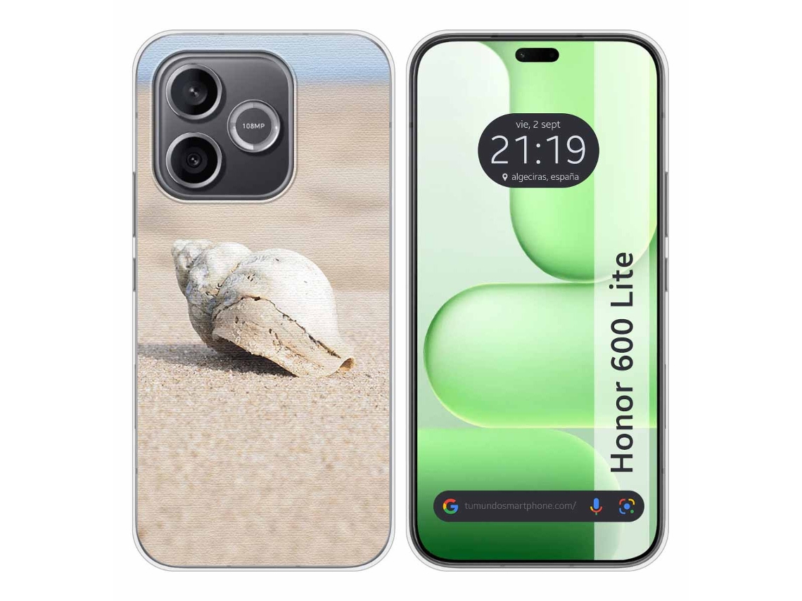 Capa Tumundosmartphone De Silicone Para Honor 600 Lite 5g Design Em Formato De Concha Com Desenho Animado