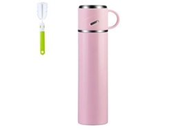 Garrafa térmica reutilizável de aço inoxidável 304 de 580 ml (modelo 2026) com tampa isolada, ideal para viagens e para preparar café.