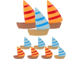 Inoomp 10 Pequenos Enfeites de Barco À Vela em Resina para Micro Paisagens, Decorações Caseiras para Bonsai e Jardins CHABERLU