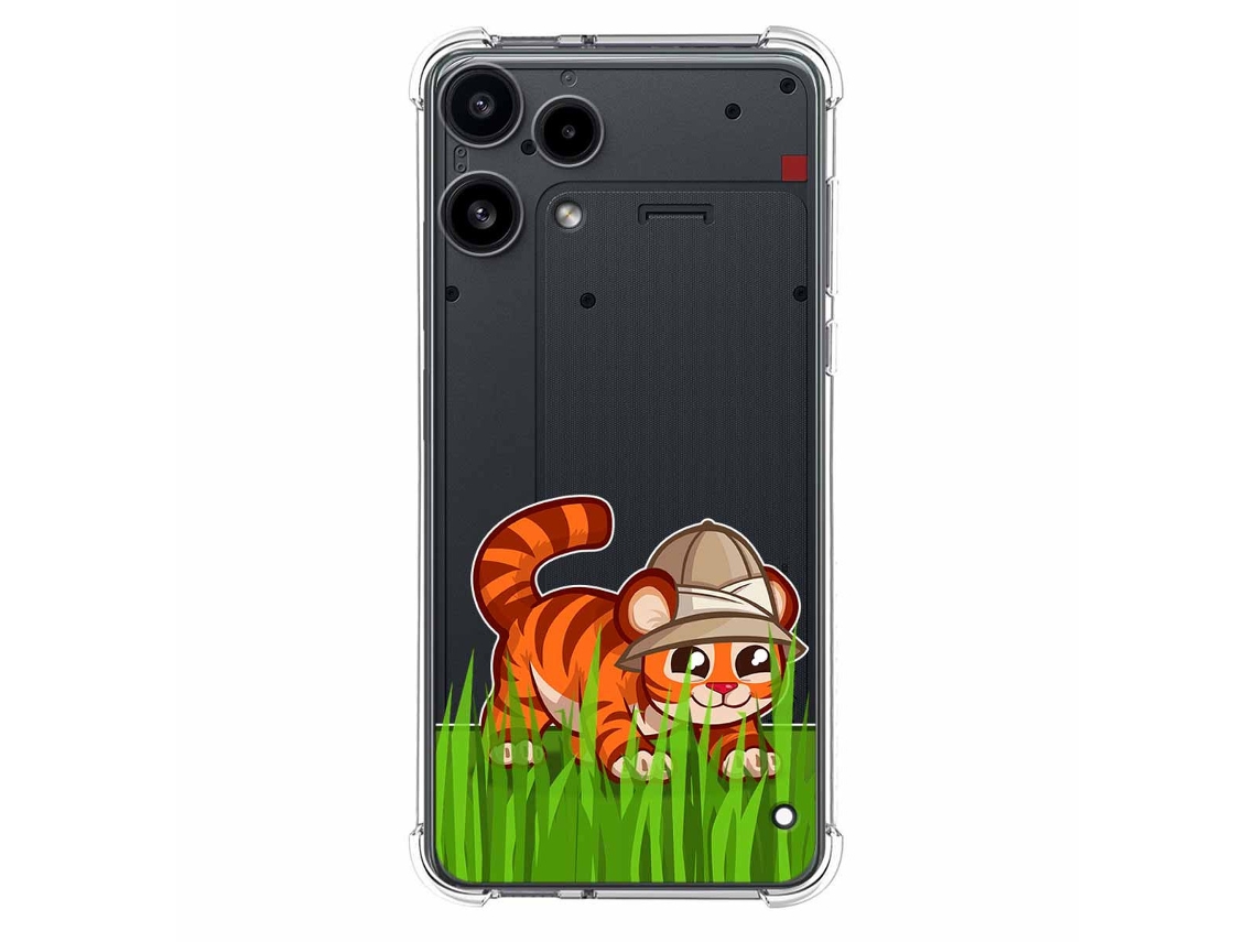 Capa Tumundosmartphone Transparente De Silicone À Prova De Choque Para Nothing Phone 3a Lite 5g Com Estampa De Tigre
