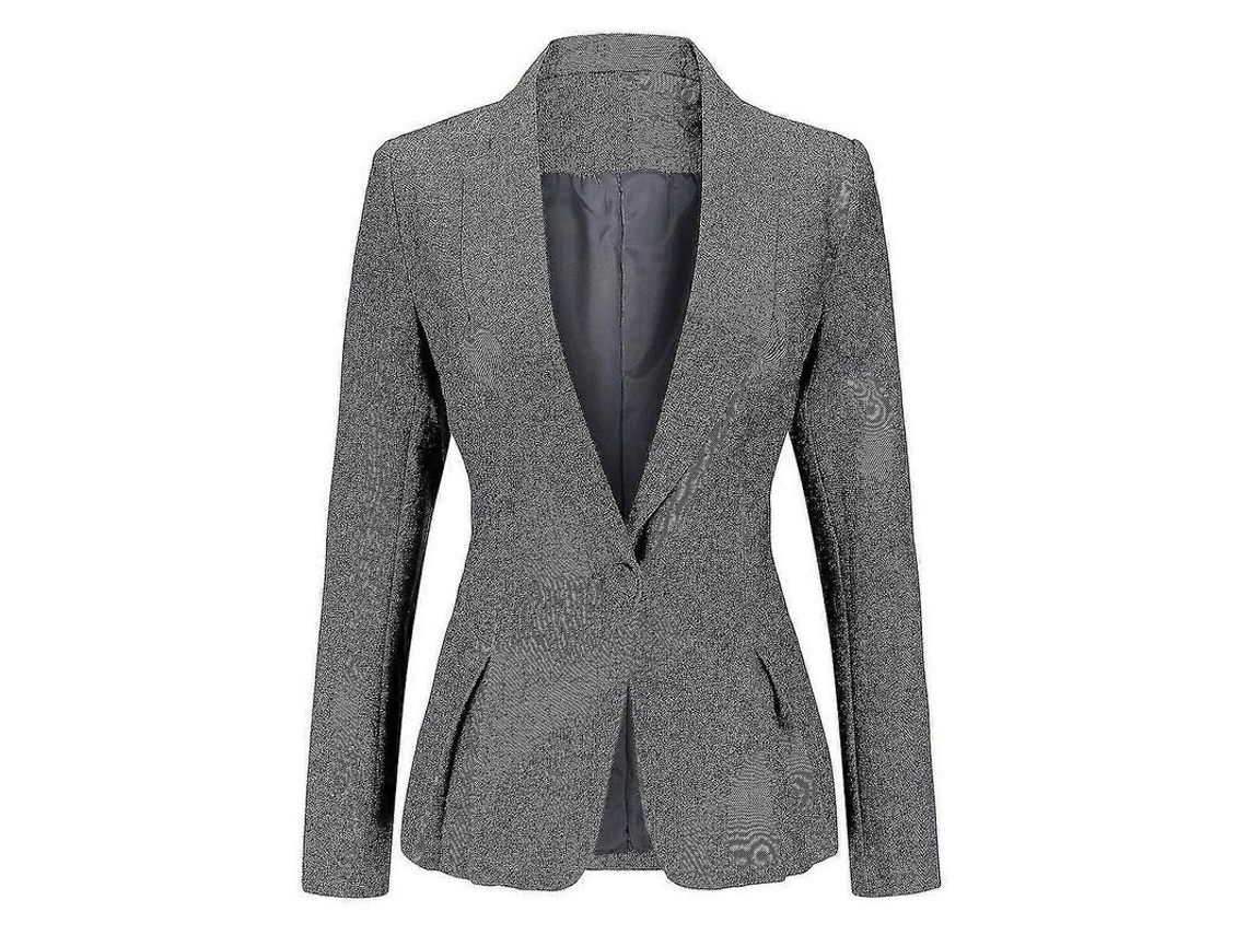 2026 chaqueta de Traje Clássica para Mulher com Cintura Slim e Babado na Parte Inferior com um Botão