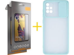 Capa + 2 Películas para Samsung Galaxy A71 SKYHE Verde Água