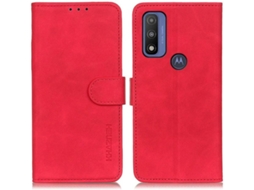 Capa Motorola Moto G Pure HFS HOUSE Couro Pu (Vermelho)