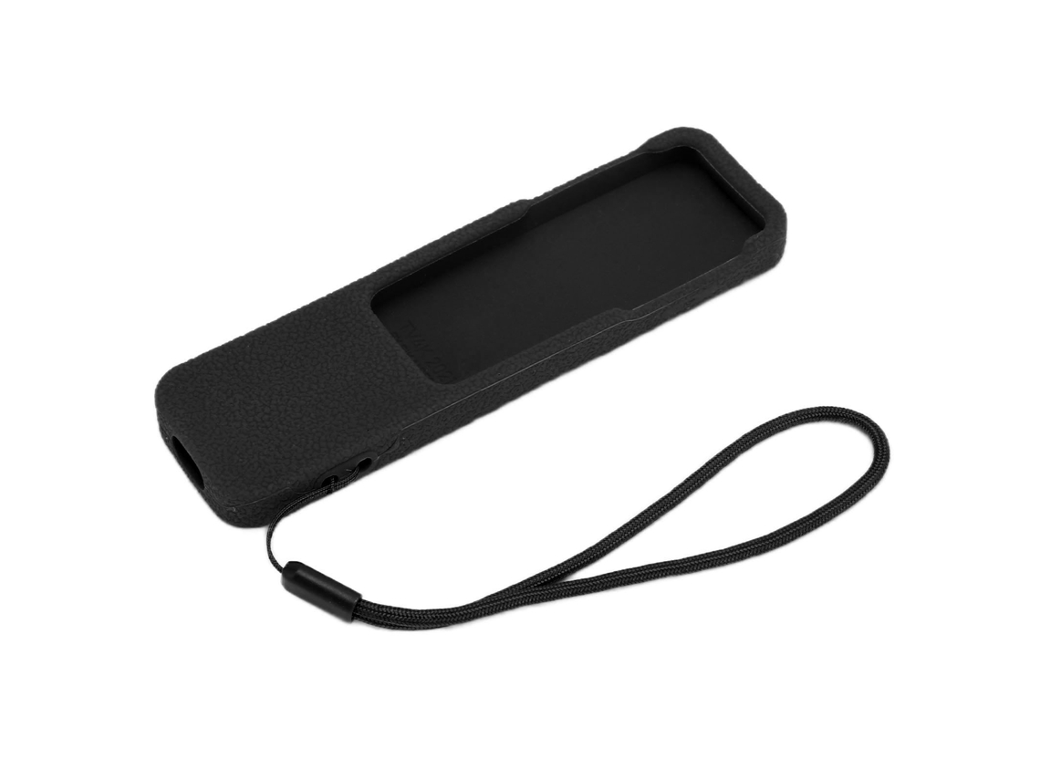 Capa Protetora para Controle Remoto, Anti derrubada e Lavável, Capa de Silicone para Controle Remoto Apple Tv 4k , Preto EOOCOO (não Compatível com Airtag)