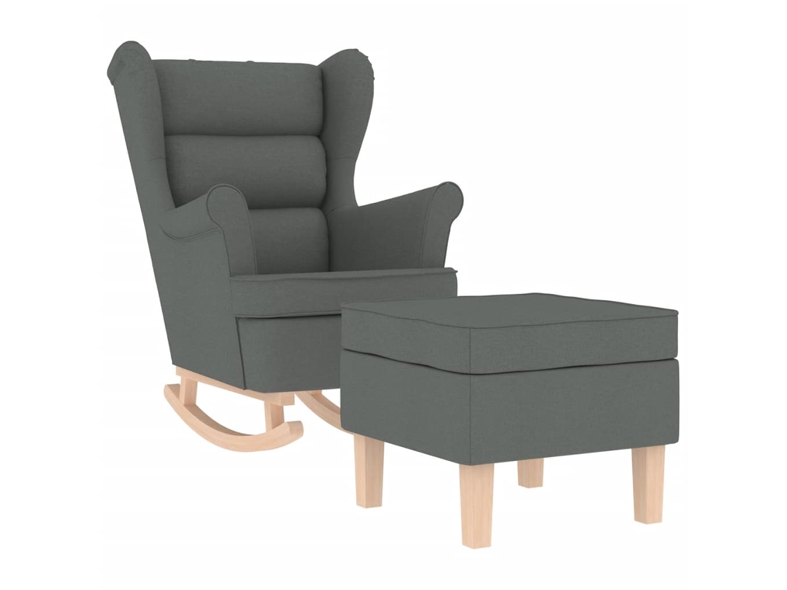 Rocking Chair, Rocking Chairs Vidaxl Cinzeto Tecido