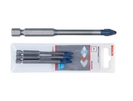Broca Ceramica Hex-9 Jgo 3 Pzs BOSCH