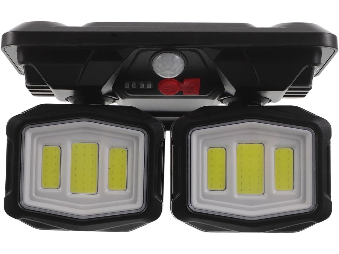Luminária de Parede Solar com Sensor de Indução, 108 Leds, 3 Cabeças Dobráveis, Iluminação Externa para Jardim, Pátio e Varanda. SFUSHOS