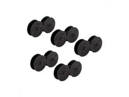 2026 5 Rolos de Fita para Máquina de Escrever Twin Spool Compatível com a Maioria Dos Modelos Ftk Preto