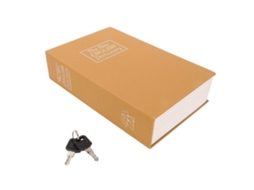 Caixa Forte em Livro Aço Inoxidável Abs Toque Suave com Chave Decorativa para Adultos | S/MARCA