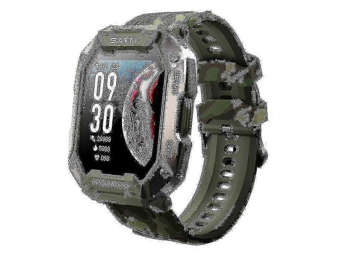 Relógio Inteligente Militar Ao Ar Livre 5atm Smartwatch Tático Impermeável Para Homens