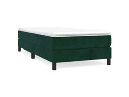 Cama com Molas/colchão 90x190 Cm Veludo Verde escuro MAISON EXCLUSIVE