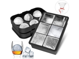 Bandeja De Gelo De Silicone Com 6 Compartimentos Sem Bpa Para Whisky E Cócteis