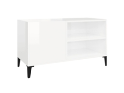 Record Cabinet, Record Cabinets Vidaxl Branco Madeira Processada (84.5 X 38 X 48 Cm)