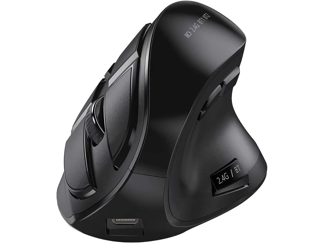 Mouse Vertical Sem Bluetooth, Recarregável Via Usb, Ergonômico, Adequado Para Pc.