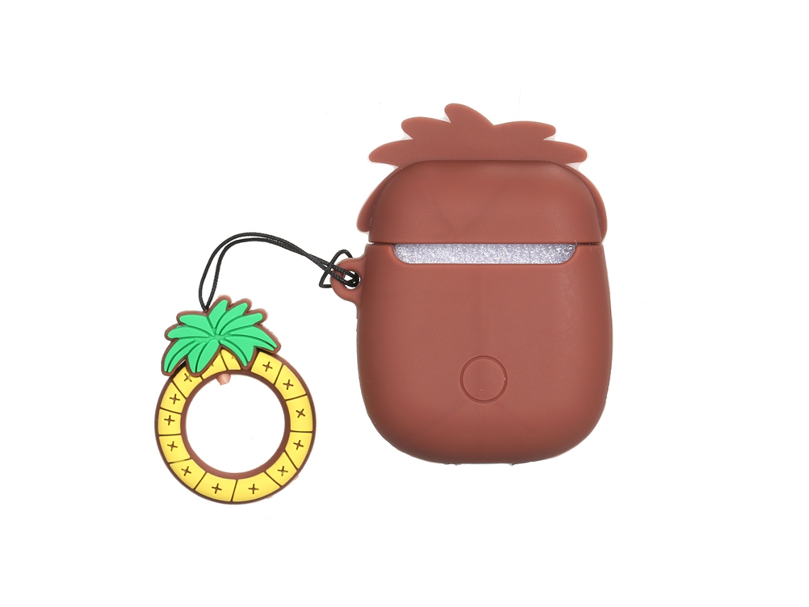 Mali capa de Fone de Ouvido Tipo Casco 3d Fruta Cartoon Fofa Portátil para Fones de Ouvido Recarregáveis Geração 1/2