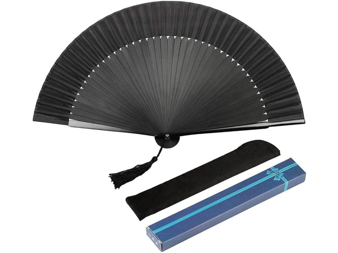 Leque De Mão Dobrável Estilo Japonês Soie De Bambou Fashion, Popular Entre Mulheres E Meninas,
