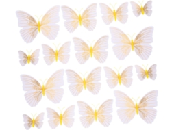 Conjunto De 48 Adesivos Dourados Em Formato De Figuras Para Decoração De Parede.