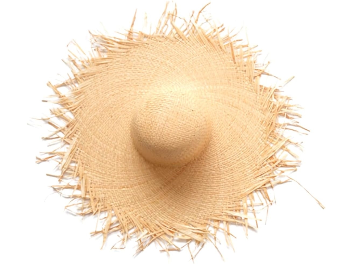 Chapéu De Palha Para O Sol, Leve E Protetor, Ideal Para Praia, Verão E Viagens, Amarelo.
