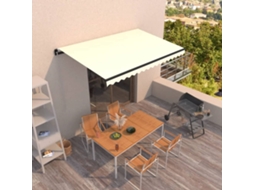 Vidaxl Toldo Retrátil Manual 400x350 Cm Cor Creme