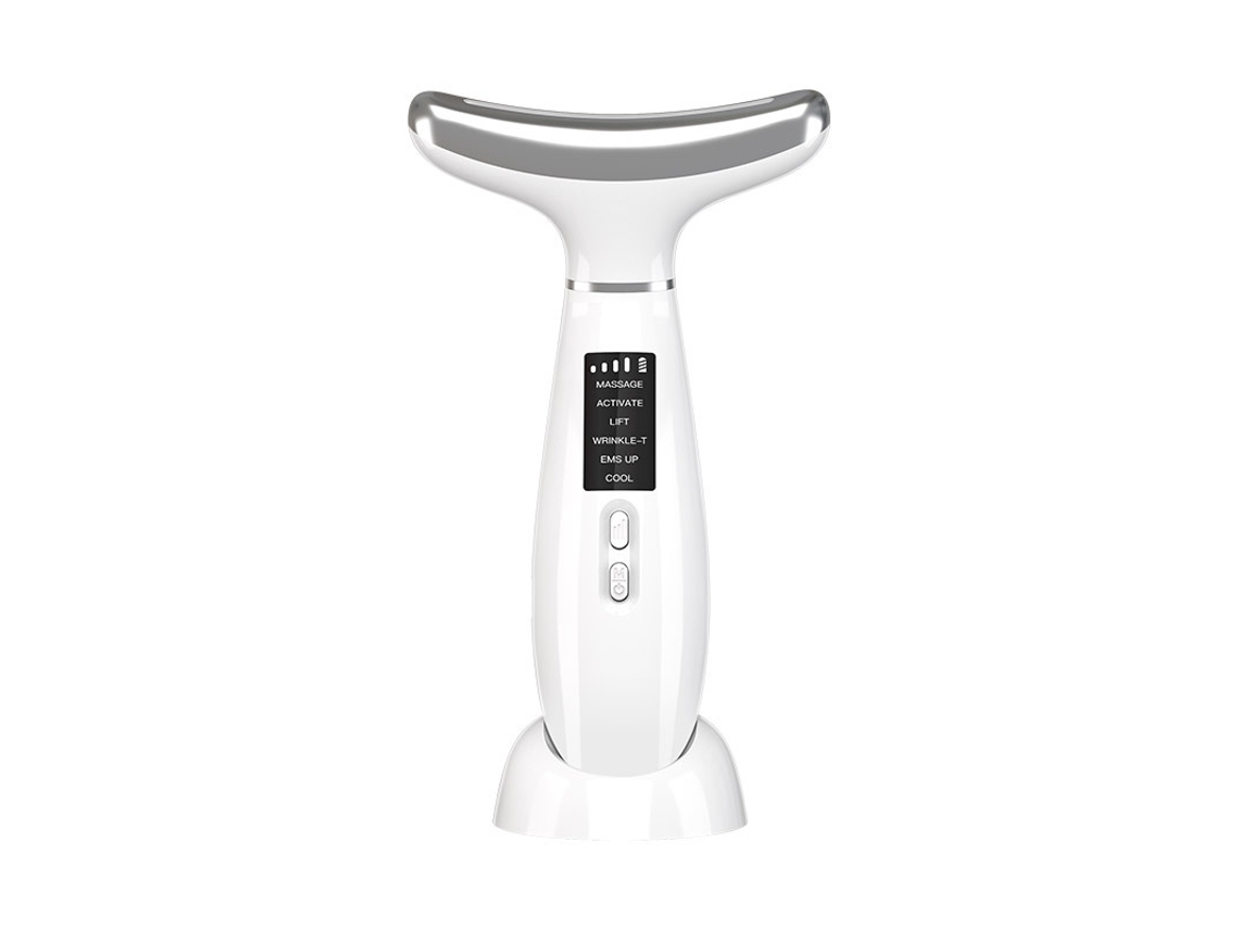Terapia De Luz Vermelha Para Rosto E Pescoço Massageador Antienvelhecimento Para Rosto E Pescoço Massageador Facial Calmante E Relaxante P Yunzii