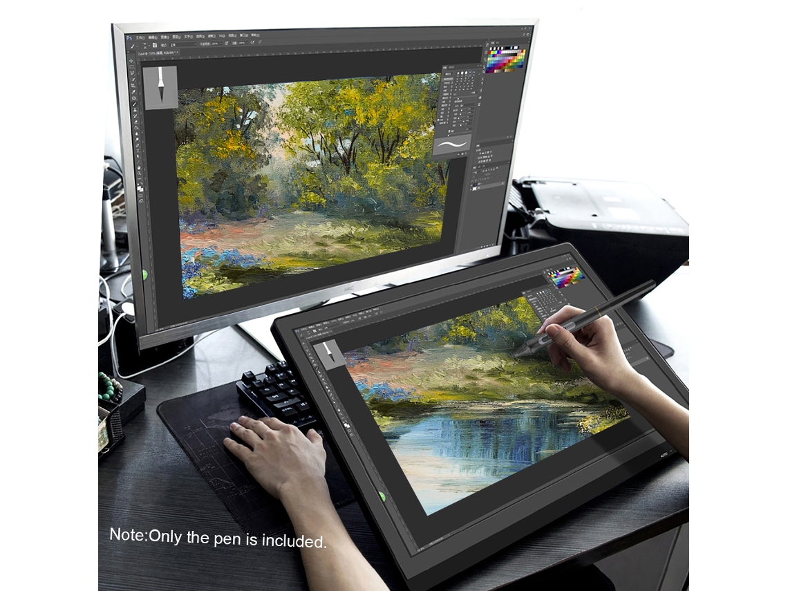 Lápiz Digital Bosto 8192 Níveis De Pressão Sem Bateria Com 20 Pontas E Porta Lápis Para Tablets Gráficas Bt-16hdt/bt-22u Mini