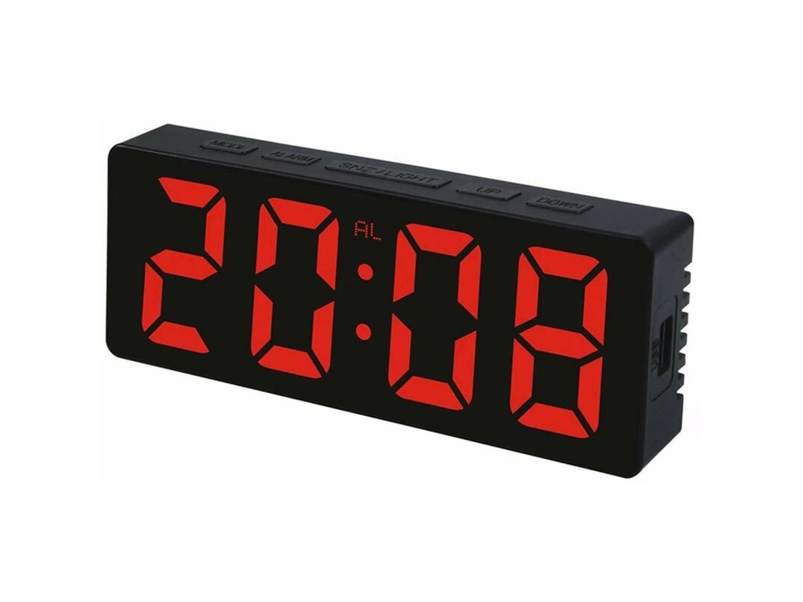 Despertador Digital Com Função Soneca, Relógio Eletrônico Led, 4 Modos, Display De 12/24 Horas, Modelo De Mesa Para Sala De Estar, Slowmoose