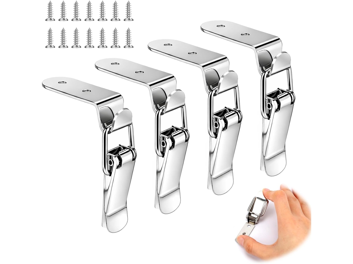 Lxyqrs Conjunto De 4 Travas Inox Com Data Alavanca 90