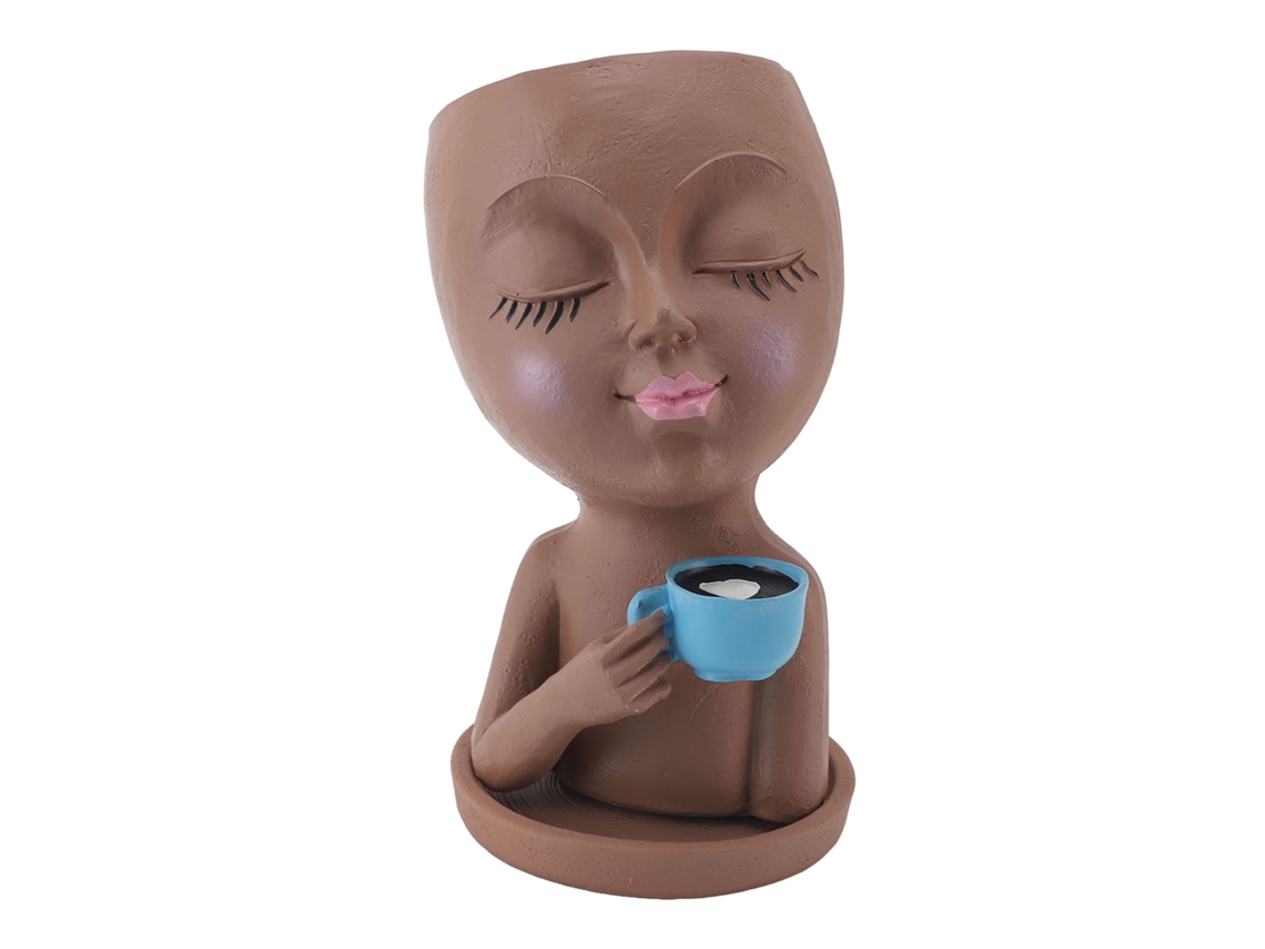 Vaso De Resina Laxiscreed Para Suculentas Café Cute, Perfeito Para Decoração De Casa E Jardim