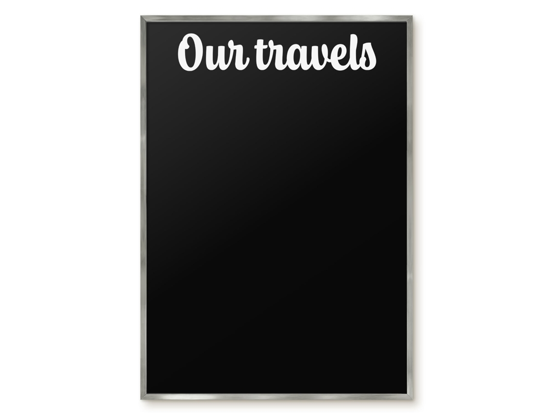 Quadro magnético de parede Nossas Viagens para o quarto Espelharte (70x100 cm)