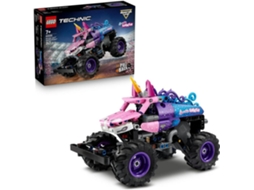 Lego® 42220 Technic Monster Jam Sparkle Smash – Caminhão Rosa Com Unicórnio