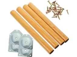 Conjunto De 1 Extensor Perna Mesa Em Madeira Maciça, Resistente, Para Móveis, Substituição De Pés Para Mesas, Cor