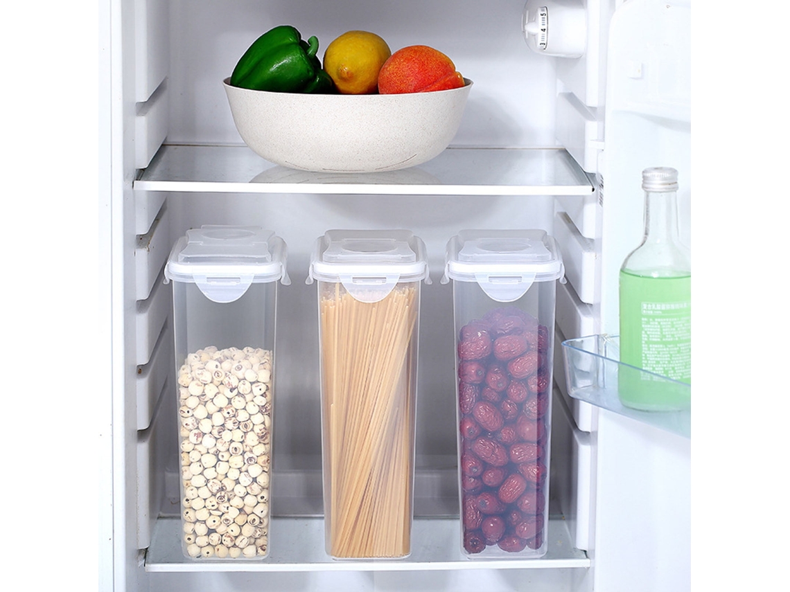 Latas Seladas Para Grãos, Aveia E Nozes - Recipiente De Plástico De Grau Alimentar Para Organização De Cozinha