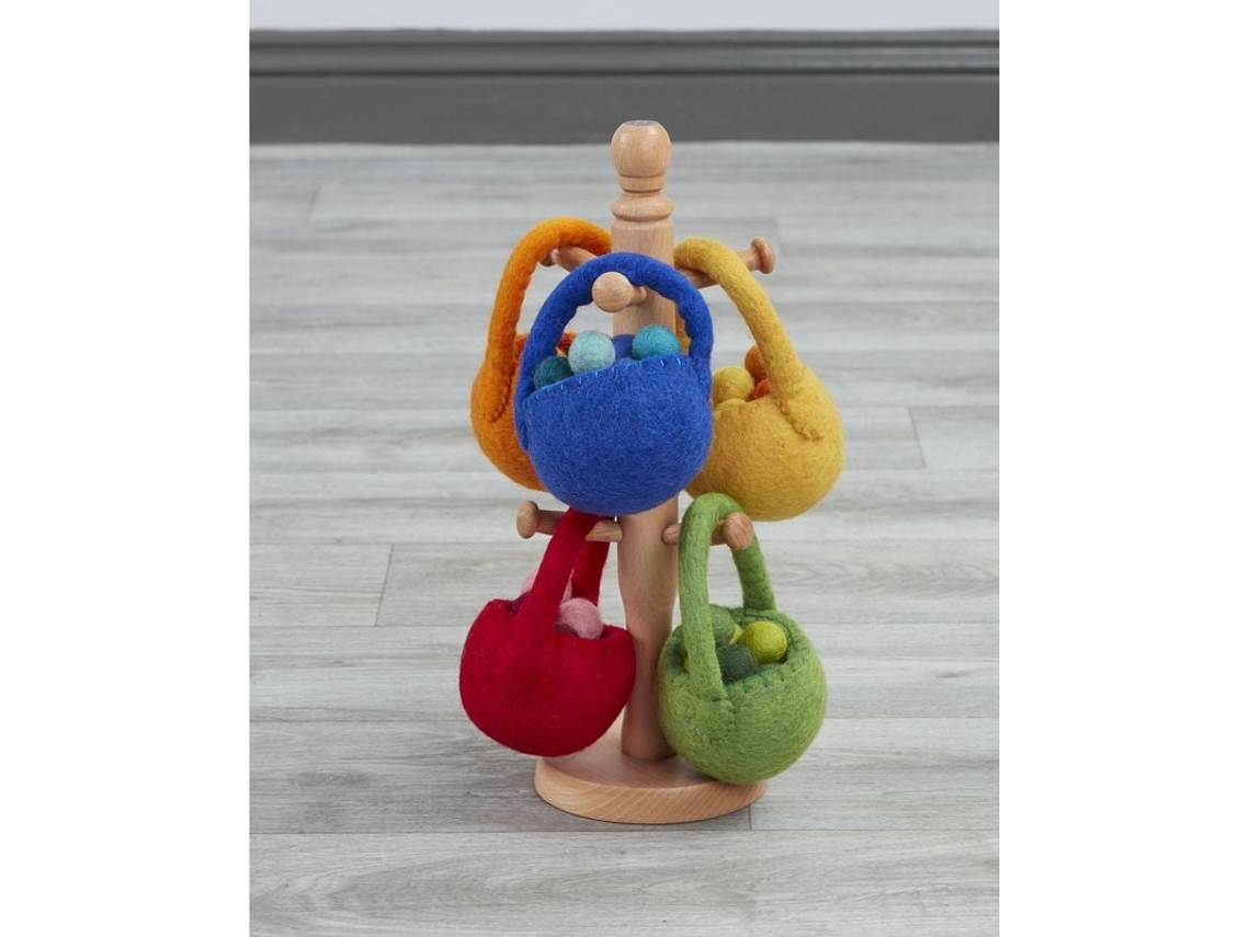 Conjunto De 5 Bolas De Brinquedo Educativas Em Feltro Macio, Multicoloridas. Cosy