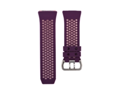 Pulseira de silicone poroso, monitoramento cardíaco, compatível com Fitbit Ionic, grande, duas cores EOOCOO