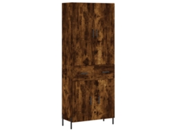EXCLUSIVO DA MAISON: Guarda-roupa alto em madeira de carvalho defumado (69,5 x 34 x 180 cm)