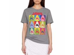 Rockinstone Jaws Movie Jawhol Heather Graphite Adult T-shirt Size:l