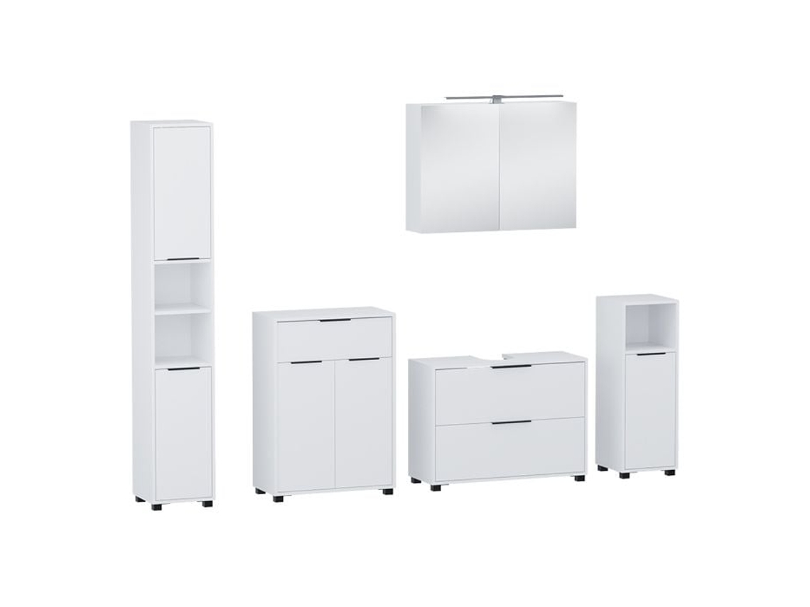 Conjunto de Móveis para Casa de Banho VICCO 5 Peças com Espelho LED (80x60 cm)