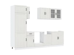 Conjunto de 8 Armários de Cozinha Branco Brilhante MAISON EXCLUSIVE