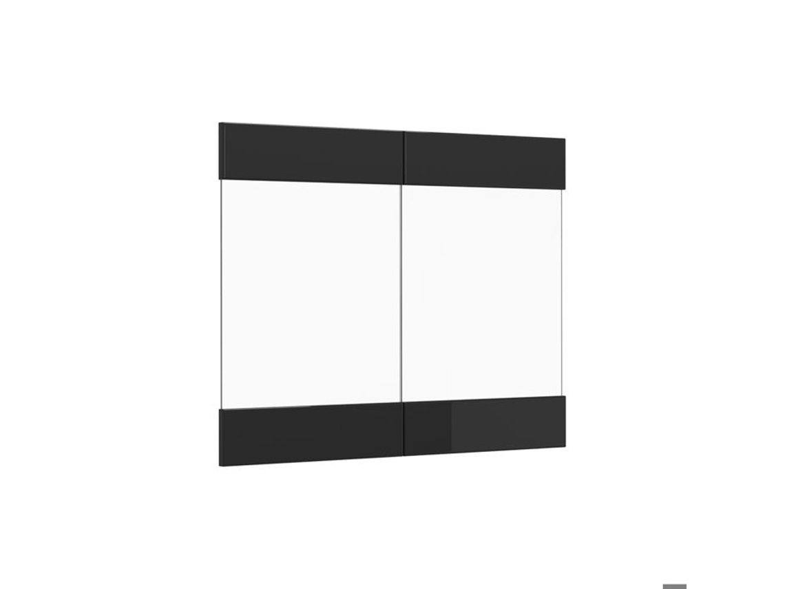 Frente de Cozinha R line VICCO 79.2x59cm para Móvel de Parede Envidraçado, Preto Alto Brilho