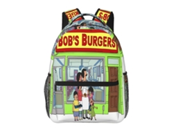 Mochila Bob's Burgers I60 Para Estudantes, Resistente E Leve, Impermeável E Com Alça De Ombro Respirável.