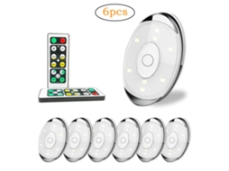 Rebe-luz Led Embutida Sem Fio Operada Por Bateria Com Controle Remoto Para Armários