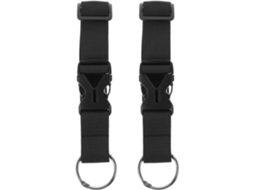 Conjunto De 2 Cintas Bagagem Pretas Ajustáveis Ciieeo Com Fivelas Metal, Fixadores De Mala Resistentes, Acessórios De