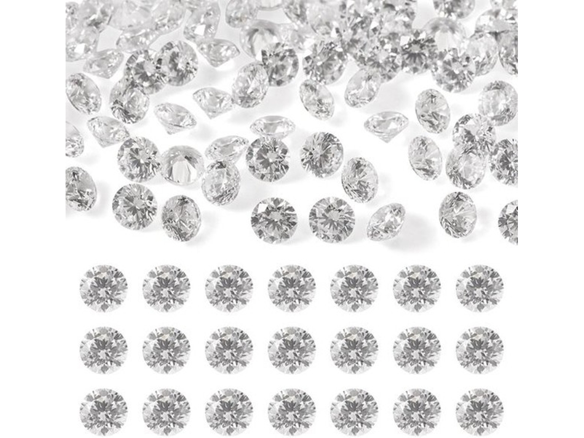 Escolha Sólida - Coroa De Zirkônia 100 Unidades - Zirkônia Cúbica - Facetado Diamante - Cz Estrelas - Pintas De Strass - 3 Mm De Diâmetro - Adornos