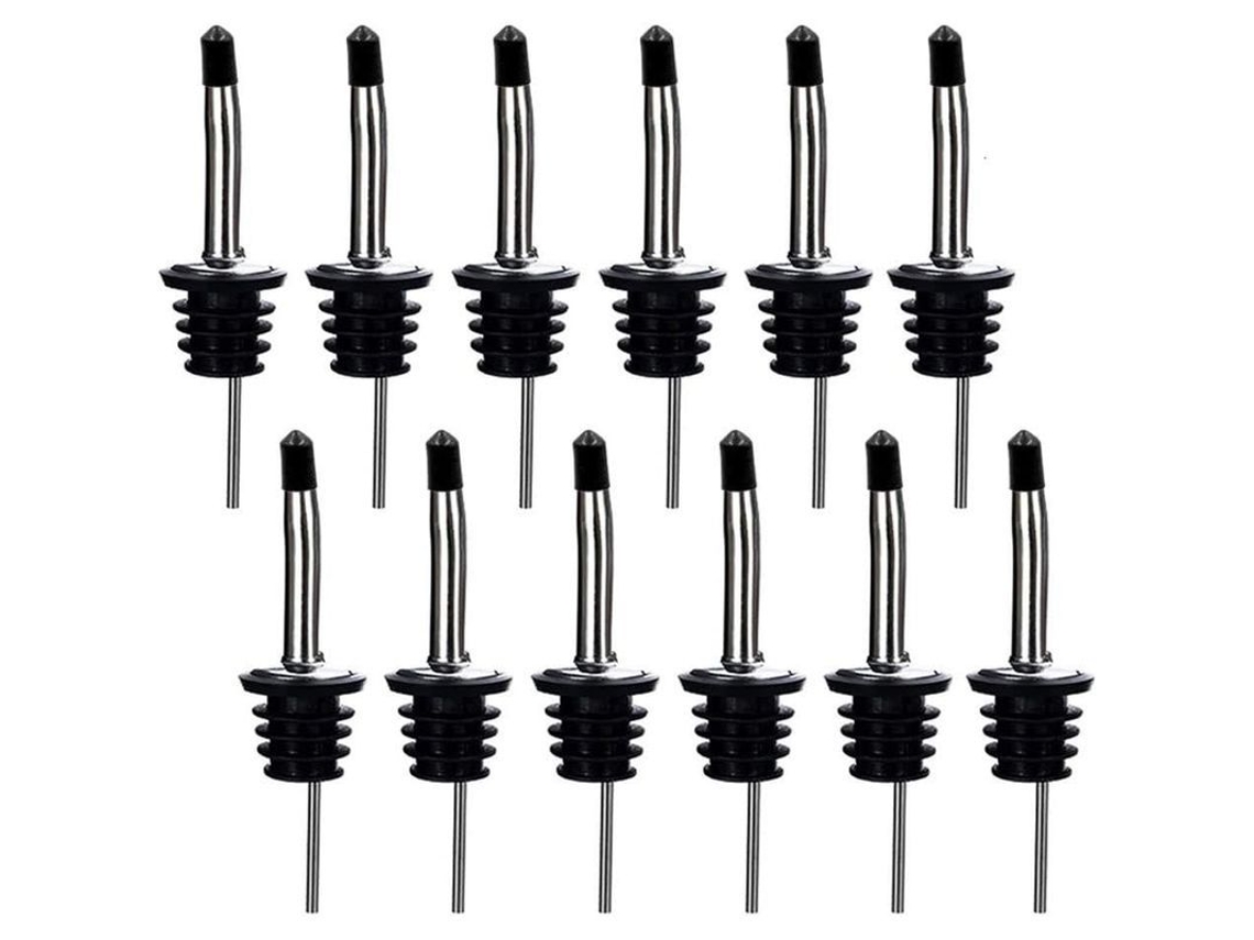 12 tampas de aço inox com silicone para licor, óleo, molhos NOVA LINE