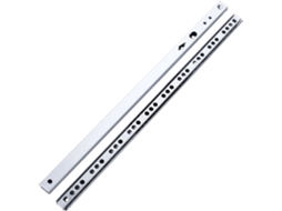 Conjunto De 2 Corrediças Telescópicas Extensão Total Para Gavetas Trilho Guia Bidirecional 17mm Largura Com Rolamentos